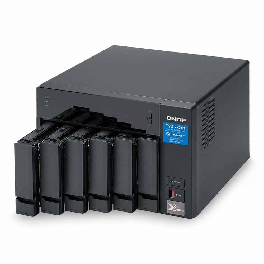 (image for) QNAP 6 Bay Desktop NAS Enclosure Core i3 with Thunderbolt3 M.2 + GbE Lan
